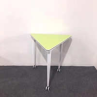 Table d'école modulable triangulaire avec roulettes, table combinée mobile pour salle de classe primaire et secondaire