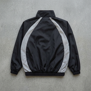 Veste de sport unisexe noire à manches longues, col montant, design color block, respirante, coupe classique, pour le printemps - Product Image 4
