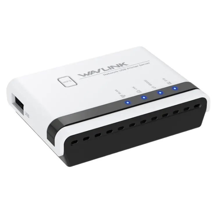 WAVLINK NU516U1 USB2.0 Servidor de impresora inalámbrico USB de alta velocidad 2,0 puertos 10/100Mbps Servidor de impresora inalámbrico