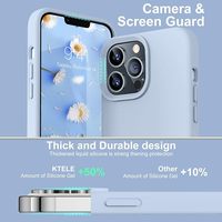 Échantillon gratuit étui de protection complet en silicone liquide pour téléphone portable pour iPhone 14 Pro Max accessoires de téléphone