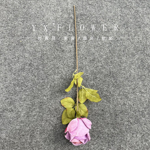 Rose artificielle en soie à tige unique, fleur artificielle pour décoration de mariage, art floral pour salon, fleurs en plastique - Product Image 2