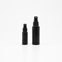 Flacon pulvérisateur noir en HDPE de 12 ml et 30 ml, atomiseur à fine brume, format de poche portable, conteneur cosmétique de voyage
