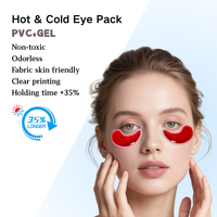 Compresse pour les yeux en gel PVC haute densité réutilisable, logo personnalisé, chaud/froid, soulagement de la douleur, soulagement du stress, pack rafraîchissant pour les yeux gonflés, les cernes