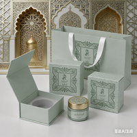 Boîte d'emballage cadeau de Noël recyclable faite à la main, boîte d'emballage de luxe magnétique pour bougies et diffuseurs avec insert