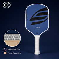 Raquette de pickleball pour adultes, noyau en nid d'abeille 16 mm, bleu noir, pour entraînement sur le terrain, pratique et jeu récréatif