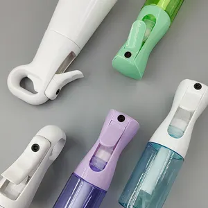 Botol semprot plastik PET 200/300/500ml, semprotan berkelanjutan kabut halus dengan pompa dan segel untuk penggunaan kosmetik