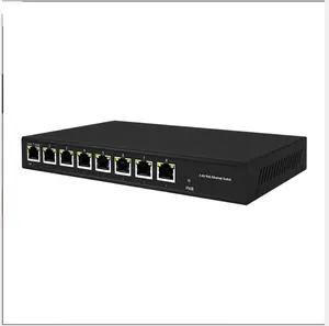 Plug & Play port GBASE-T 8x2.5 yang tidak dikelola, sakelar jaringan 2.5gb 8 port dengan kapasitas beralih 80 Gbps