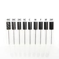 Brocas de carburo de alta calidad para manicura, brocas rotativas de 3/32 ", de barril pequeño y grande, 4xc Xxc M F