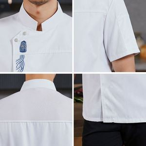 Chaqueta de Cocina Jains de Manga Corta, Unisex, Táctica, de Algodón, con Logotipo Personalizado para Uso en Restaurantes y Hoteles - Product Image 4