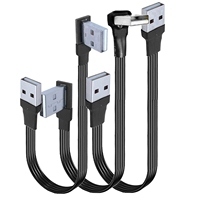 Cable USB 2.0 de Silicona Suave, Conectores de Extensión USB-A Macho a Hembra, Diseño en Forma de L, Transmisión de Datos, Alimentación de Energía para Computadora