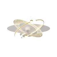 Ventilador de Techo LED Moderno Oscilante de 360° con Aspas Invisibles y Luz, Novedad 2023 para Dormitorio, Sala de Estar, Comedor, Estudio