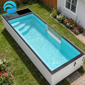 Piscine Hors Sol Grande ou Petite Facile à Installer pour Extérieur, Piscina en WPC pour Famille et Jardin, Piscine Conteneur en Fibre de Verre de 40 Pieds - Product Image 4