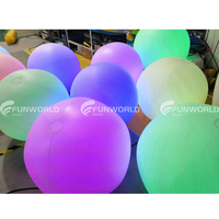 Boules gonflables changeantes colorées de fête en PVC avec ballon géant de taille personnalisée de 1m