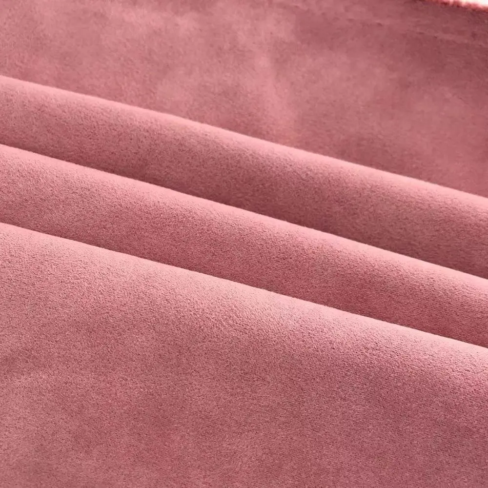Toptan kumaşlar tedarikçiler Polyester Spandex mikrofiber fırçalanmış örme süet giysi kumaşı döşeme