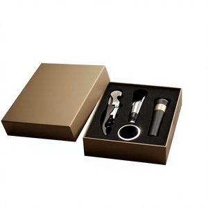ชุดอุปกรณ์ไวน์โลหะทันสมัยพร้อมที่เปิดขวดและที่รินไวน์ในกล่องของขวัญ - Product Image 1