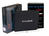 Kit d'art professionnel Keep Smiling Art Supplies, 34 pièces, pour dessin et croquis, pour artistes ou débutants