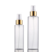 100ml 200ml givré cylindre linge oreiller vêtements corps brouillard vaporisateur PET bouteille avec pulvérisateur d'or