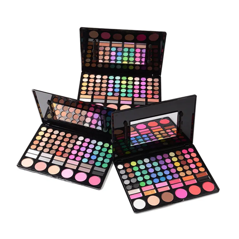 Ready To Ship Private label 78 Colors Pigmented Eye shadow Palette custom Women Makeup kit gift professional box set all in one
