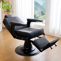Chaise de barbier pivotante et inclinable sur mesure, chaise de coiffure hydraulique