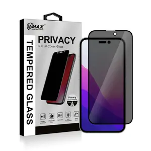 Vmax-Protector de pantalla de cristal para iPhone, Protector de pantalla de cristal completo antiespía para iPhone 14 13 12 11 Pro Max X Xs Max Xr 8 7 6 Plus SE 2022