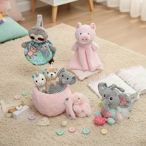 프로모션용 맞춤형 PP 코튼 코끼리 인형 장난감 민트 도트 개인 맞춤 귀여운 아기 안전 담요 - Product Image 5