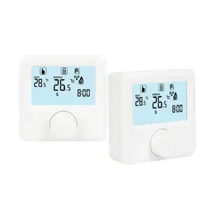 Termostat Pengatur Keamanan Wifi 16A, Termostat Pemanas Lantai Layar LCD Elektrik Termostat untuk Boiler Digital
