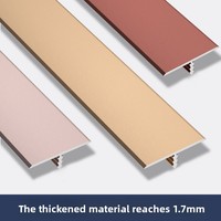 Profilé de transition en aluminium en forme de T de 20 mm pour sols en bois, séparateur de moquette métallique, moulure de seuil de porte