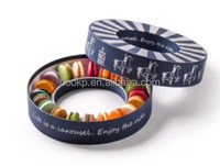 Boîte en Carton Cylindrique de Luxe Ronde Personnalisée Recyclable pour Macarons, Confiseries, Biscuits – Emballage Cadeau Écologique