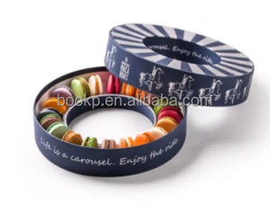 Роскошная круглая перерабатываемая бумажная коробка для печенья, Подарочная цилиндрическая трубка, экологически чистая упаковка - Product Image 4