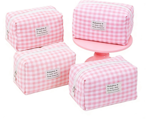 Trousse à crayons contrastée pour femmes, sacs à cosmétiques rayés, fermeture éclair tendance, petit sac de rangement, pochette porte-monnaie - Product Image 4