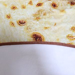 Manta de franela de <span class=keywords><strong>Pizza</strong></span> creativa Circular de alta calidad tejida impresa Linda portátil para viajes en casa precio al por mayor de fábrica - Product Image 5