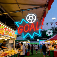 Neonawall En gros Enseigne néon LED GOAL Football IP65, Lumières néon à intensité variable, Décoration murale pour bars sportifs et cafés, Commande en gros disponible