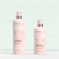 Bouteille de shampooing en plastique recyclable de 500 ml, produits de soin corporel, bouteille de lotion de 750 ml, emballage pour soins de la peau, pompe à pression électro-plaquée