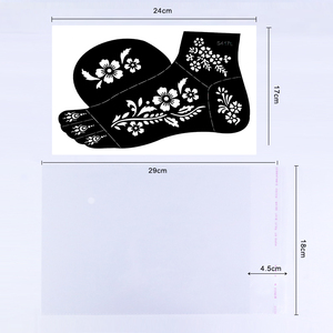 GP Stock riutilizzabile temporaneo henné tatuaggio Stencil Sexy dito piedi Design per le donne ragazze marrone rosso bordeaux Body Art - Product Image 5