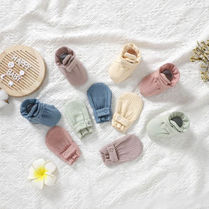 공장 직영 귀여운 부드러운 유아 신발 유기농 면 골지 아기 신발 - Product Image 2