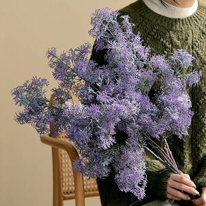 การจัดดอกไม้สีม่วงประดิษฐ์ พลาสติกเนื้อนุ่ม ตกแต่งบ้านได้อย่างสมจริง - Product Image 3