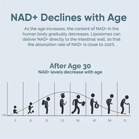 Capsules quotidiennes anti-âge Hot Nad+ Liposomal Nicotinamide Riboside 900mg Resveratrol Quercetin 60 capsules/flacon