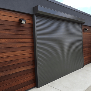 Porte de garage sectionnelle automatique en aluminium à vue complète avec volet roulant en verre pour villa moderne de luxe, haute qualité, fabrication américaine - Product Image 2