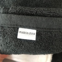 Serviette de sport en coton éponge pour adultes, séchage rapide, douce, forte absorption, antimicrobienne, écologique, couleur unie, logo tissé, certifiée OEKO-TEX