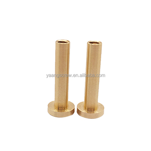 Rivets semi-tubulaires en laiton, rivets de compression mâles et femelles pour manche de couteau - Product Image 2