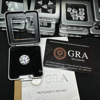 Véritable Super Blanc D Couleur Rond Brillant Taille 1 Carat Loose Moissanite Diamonds 8 Coeur 8 Flèche 3EX VVS1 Moissanite Stone