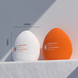 Tube en plastique personnalisé mignon de 50 ml orange, rose et vert pour lotion, crème pour les mains, écran solaire, emballage cosmétique - Product Image 2