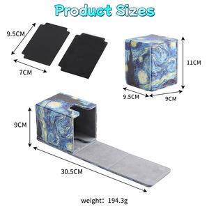 Scatola per Carte da Gioco in Pelle PU Personalizzata con Motivo Cielo Stellato di Van Gogh per Yugioh TCG <span class=keywords><strong>Commander</strong></span> Uso Esterno - Product Image 2