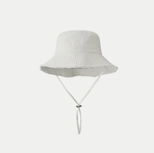 Sombrero de Pescador Vintage con Flecos y Correa para la Barbilla, Sombrero de Sol de Algodón Lavado para Viajes al Aire Libre - Product Image 3