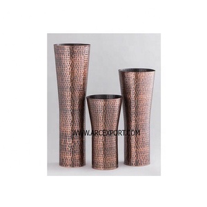 Último jarrón coleccionable de arte elegante grande de Metal clásico, decoración de Metal de rebaño de plata, nuevo jarrón con diseño martillado, suministro de decoración del hogar - Product Image 5