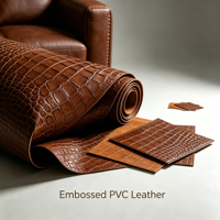 Cuir de revêtement Jemery Eco en PVC sans phtalates, résistant à l'usure, plusieurs options de couleurs, matière douce au toucher pour canapé de salon