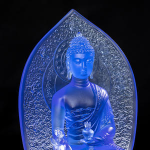 Artfamily En gros Ornements décoratifs géants en verre cristal rétroéclairé, <span class=keywords><strong>Art</strong></span> en verre moulé à <span class=keywords><strong>la</strong></span> main Bouddha de <span class=keywords><strong>la</strong></span> Guérison, technique de <span class=keywords><strong>la</strong></span> cire perdue - Product Image 4
