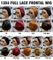 Perruques courtes en dentelle transparente entièrement frontales très bon marché, perruque de cheveux humains bouclés coupe pixie pour les femmes noires
