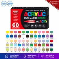 Marqueurs acryliques liquides directs Guangna 60 couleurs, résistants aux intempéries, pour marquage industriel extérieur, stylos de peinture, outils de signalisation et d'étiquetage