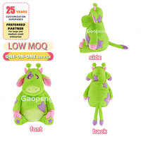 Peluche de vache adorable en tissu peluche de qualité supérieure, rembourrage en coton PP, confortable et lestée, personnalisable
